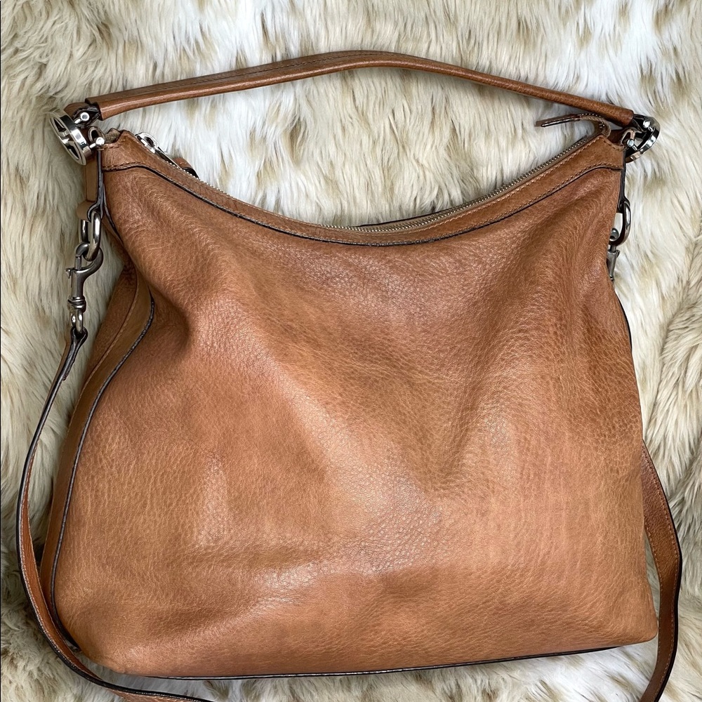 Gucci Miss GG Hobo crossbody brown leather bag.